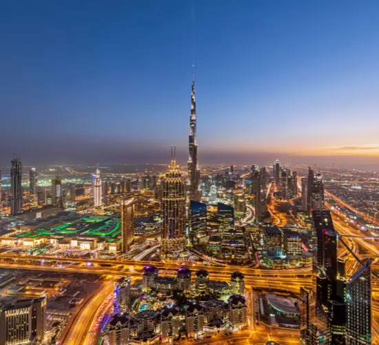 Dubai Real Estate Business Tour 1 dubai-skyline-aerial-view-burj-khalifa
